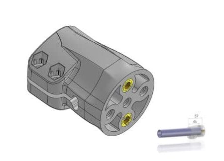 raccord tubulaire orthogonal avec insert tube alu