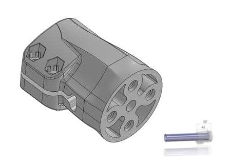 raccord tubulaire orthogonal sans insert tube alu