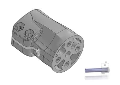 raccord tubulaire orthogonal sans insert tube alu